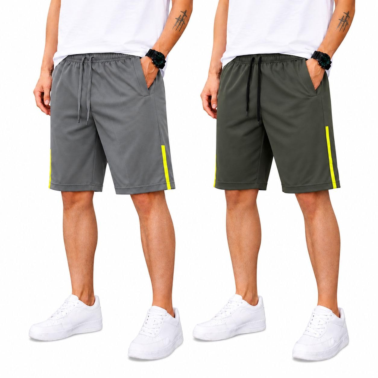 Men’s Shorts Pack of 2 | Comfortable Casual, Sports & Lounge Shorts for Men | Regular Fit-BMJ_.9-picture-52