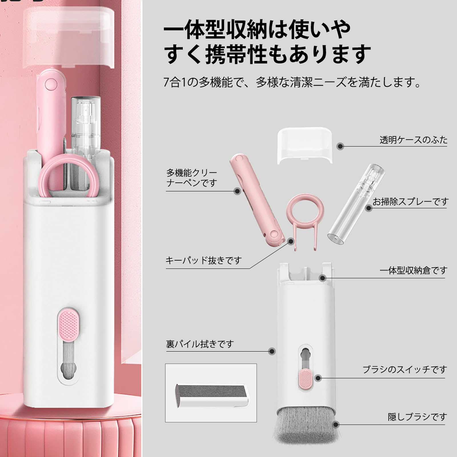 ✨スタイリッシュ✨ イヤホンクリーナーキット 多機能 ブルー 0