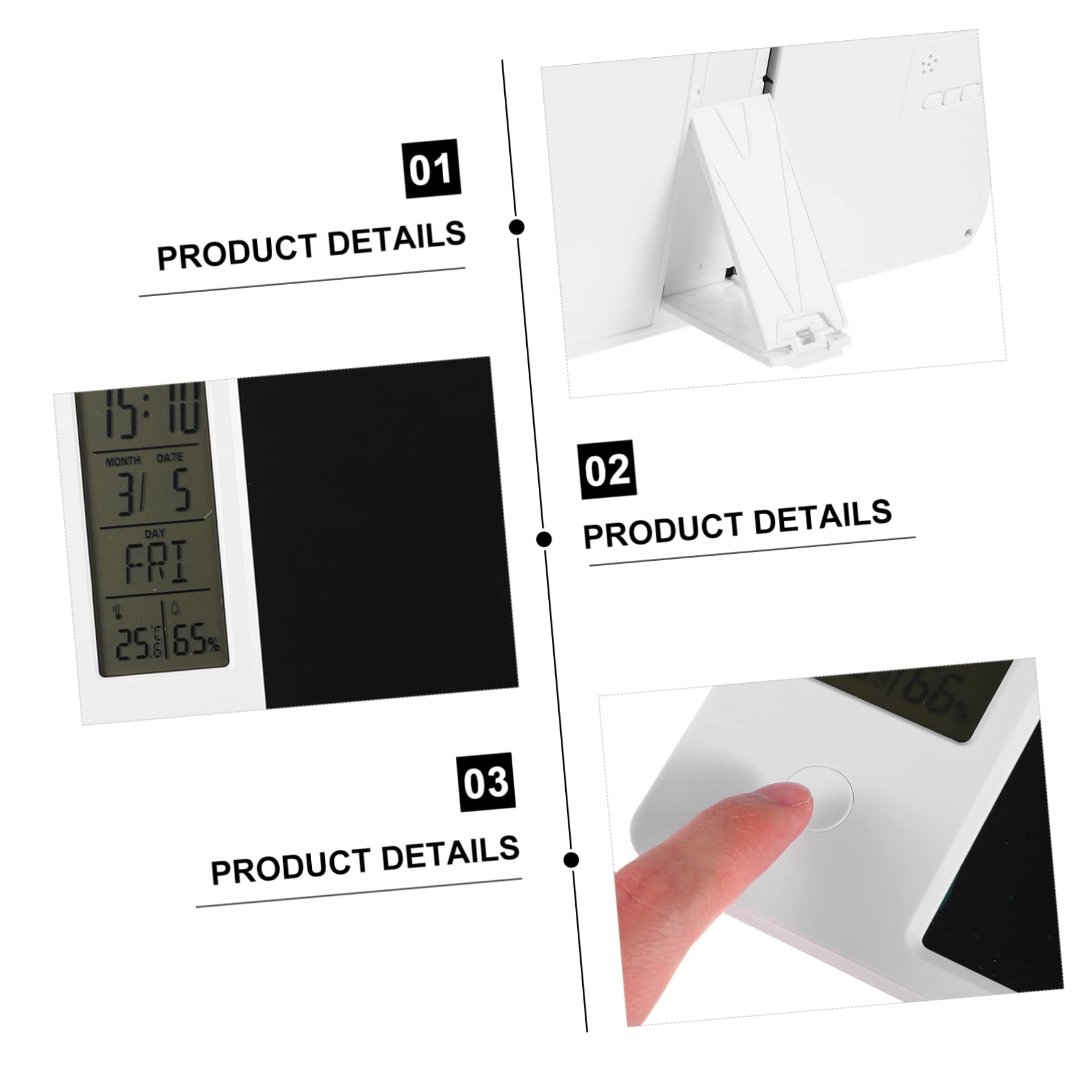 Ciieeo Calendario Elettronico Igrotermografo 10 Pollici Lavagna Lcd per Scrittura Manuale Blocco Note Elettronico Ricaricabile per Uso Domestico e Lavorativo Studio Funzione Blocco