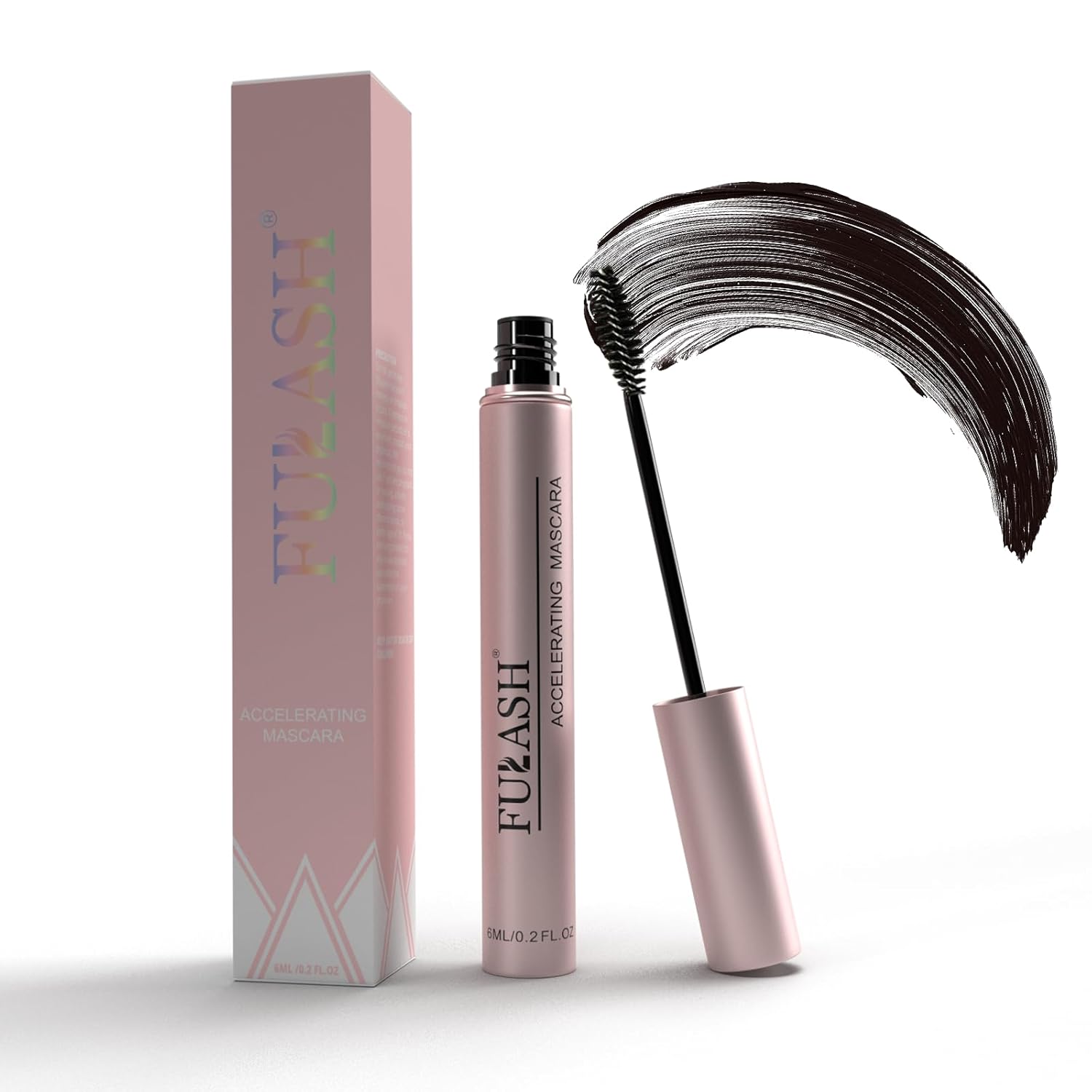 Fulash Black Mascara, Mascara Volume And Length, 3D Fibre Volumizing, Smudge-Proof, Vegan Formula Birthday Gift for Women, Black 6ml Black 0.2 Fl Oz (Pack of 1)