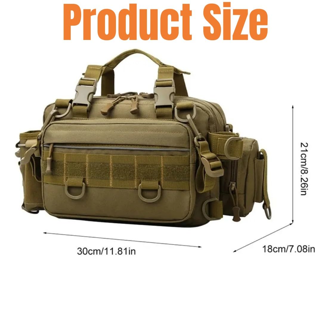 ACEXIER Bolsa de Hombro táctica multifunción señuelo Pesca Aparejos Paquete Bolsa al Aire Libre Gran Capacidad Bolsa de Almacenamiento Caza Camping Bolso, Black