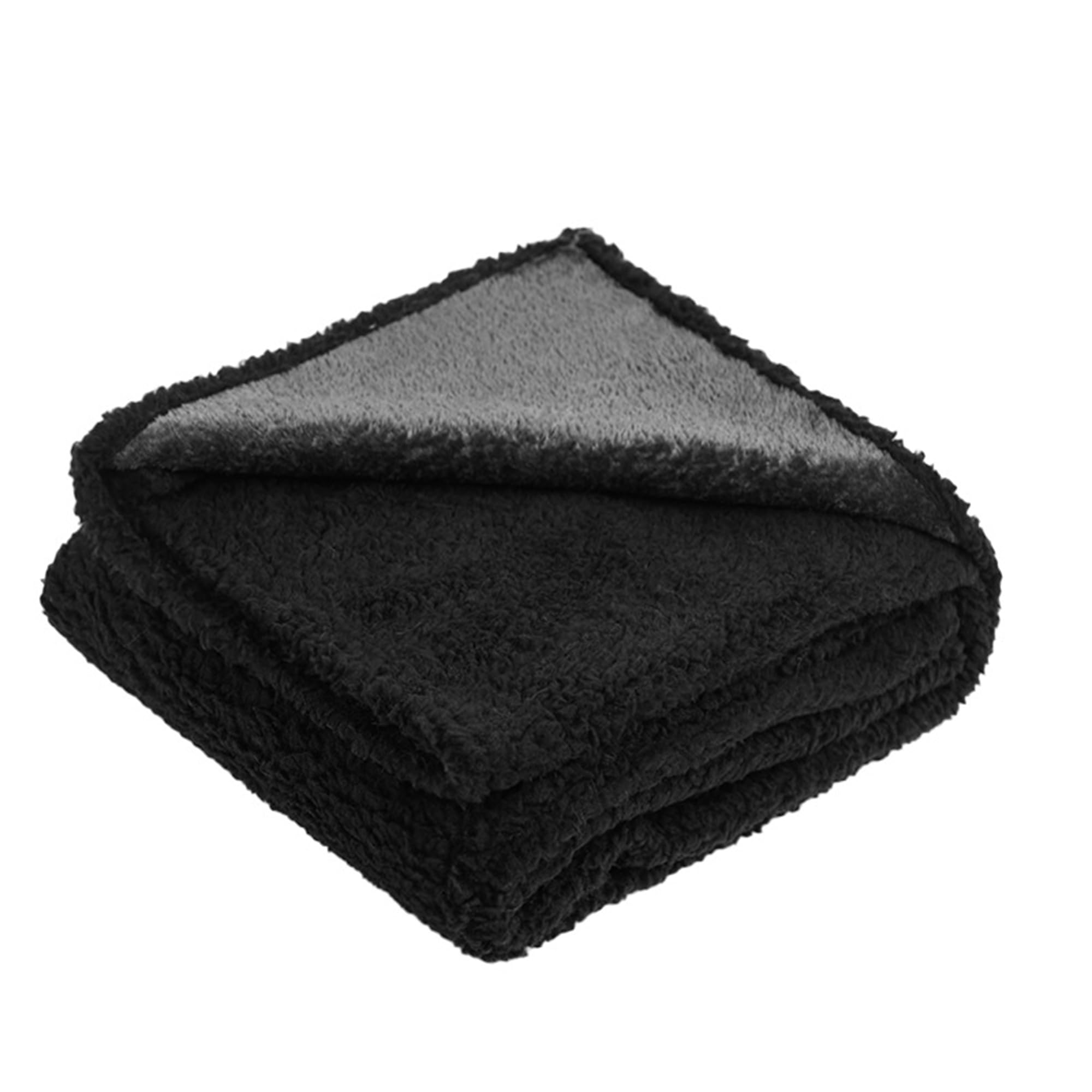 DUOLEH Calming Pet Blanket, Fleece Blanket for Cats & Dogs, Soft Flannel Cat Throws for Bed Couch Sofa, Large Dog Blankets Washable, Fluffy Pet Throw Warm Blanket (70x50cm,Black)