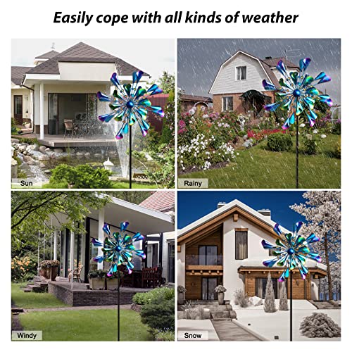 Wind Spinners For Yard And Garden-Large Magic Metal Windmill With Dual Direction,79In Colorful Kinetic Wind Sculptures & Spinners Spins Smoothly In Wind For Patio Lawn Outdoor Decor #TOP5