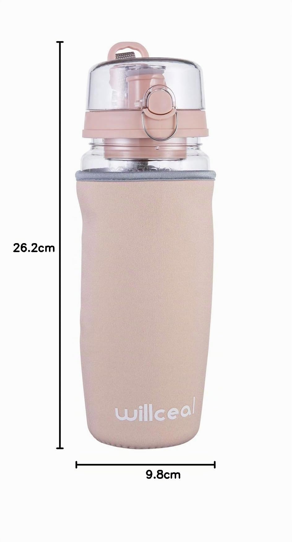 Bouteille d'eau avec infuseur à Fruits 0,95 l Fabriquée en Tritan sans BPA, Couvercle à Rabat, Anti-Fuite Convient pour Le Sports et Le Camping