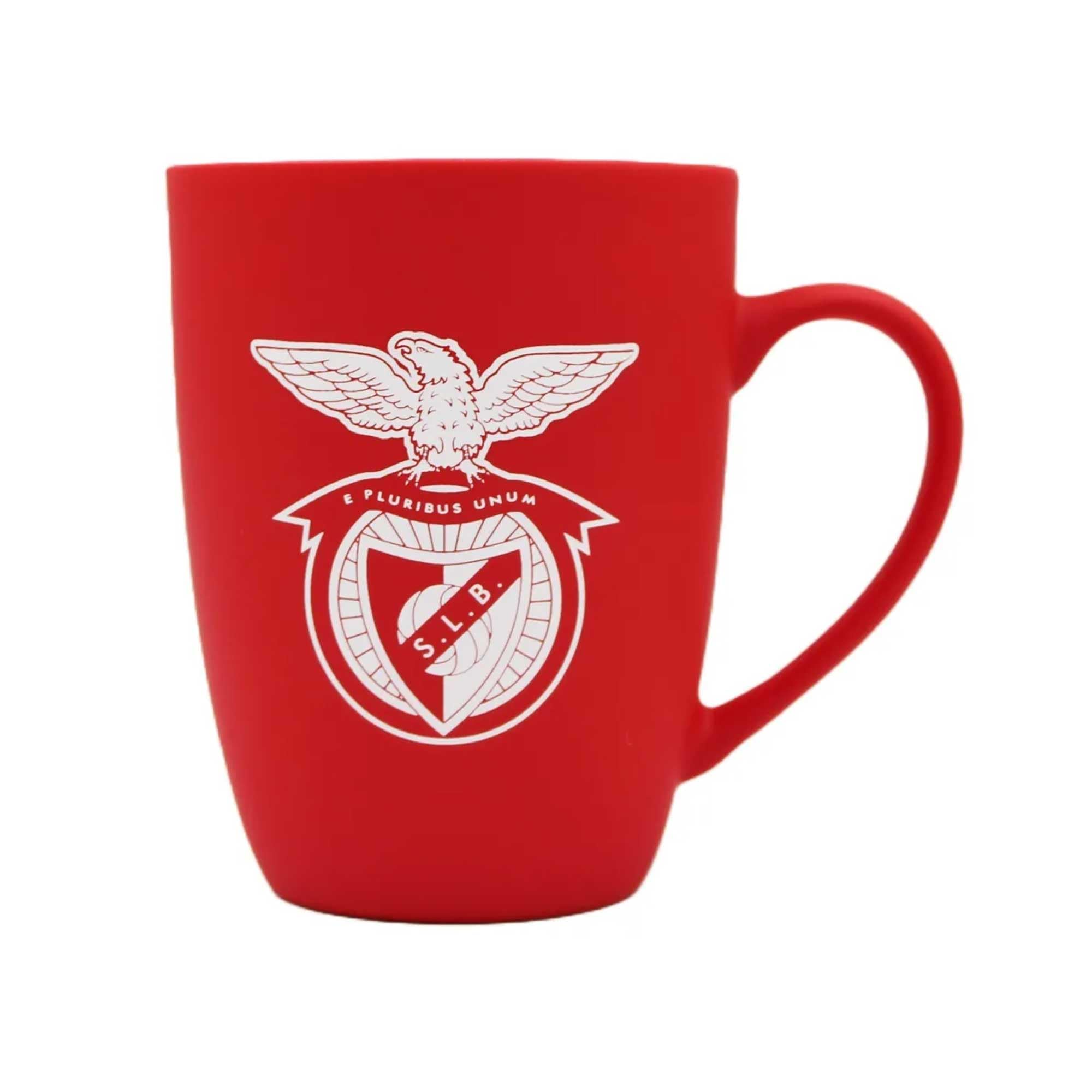 SL Benfica Portugal Red Crest Ceramic Mug - Benfica Coffee Mug - 10cm Football Mug in Gift Box