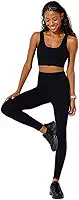 Calça Legging Esportiva Feminina Sem Costura SC40, Preto, M