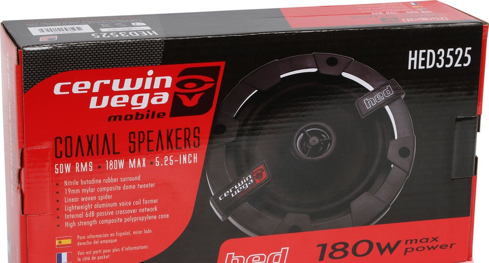 Cerwin Vega Mobile CVHED3525 300-Watt 5.25 Coaxial 300W 50W RM Power Amplifier