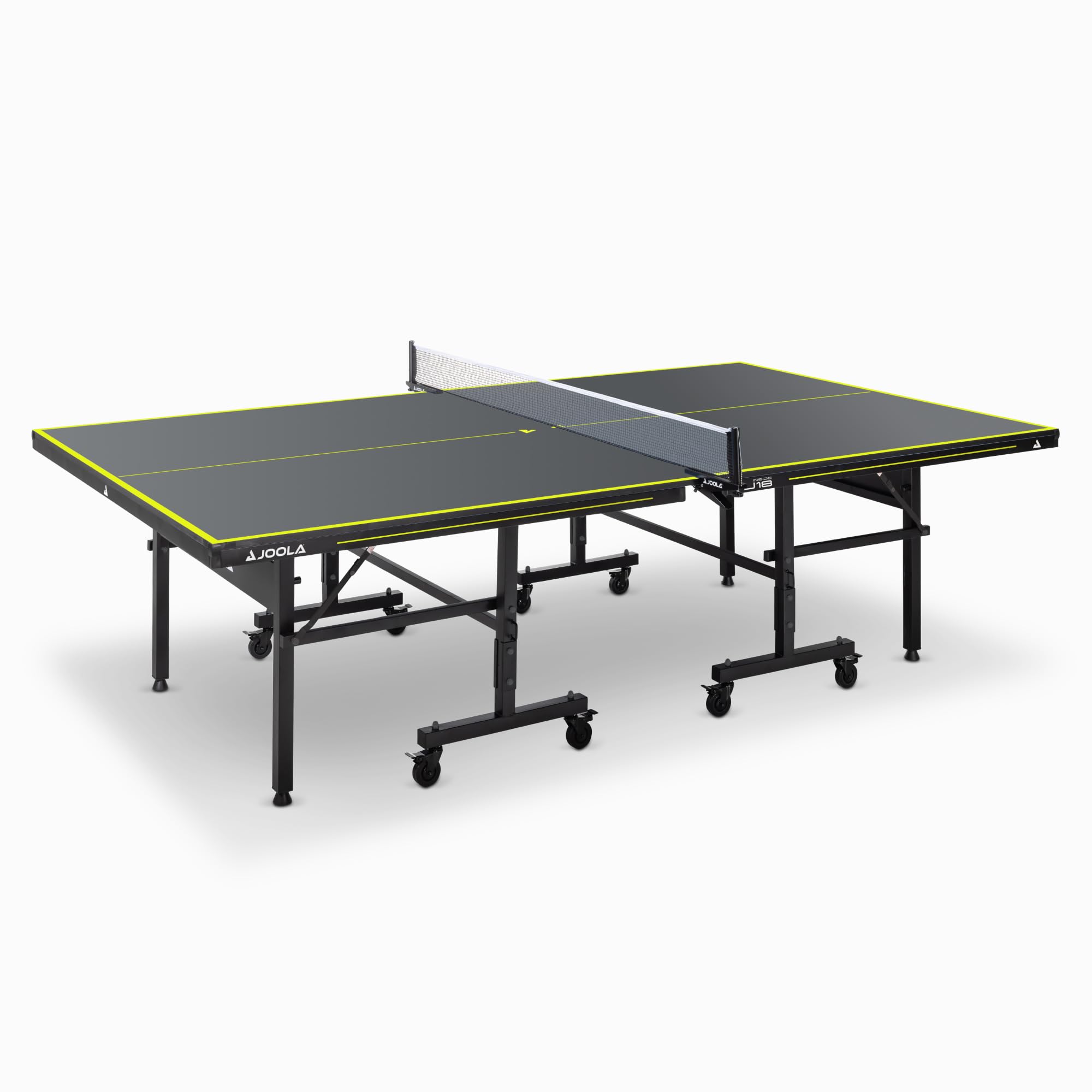 JOOLA Mesa de Ping Pong Inside J18 para Interior con Estructura Plegable, Montaje rápido, Incluye Red, Color Gris, 274 x 152,5 x 76 cm