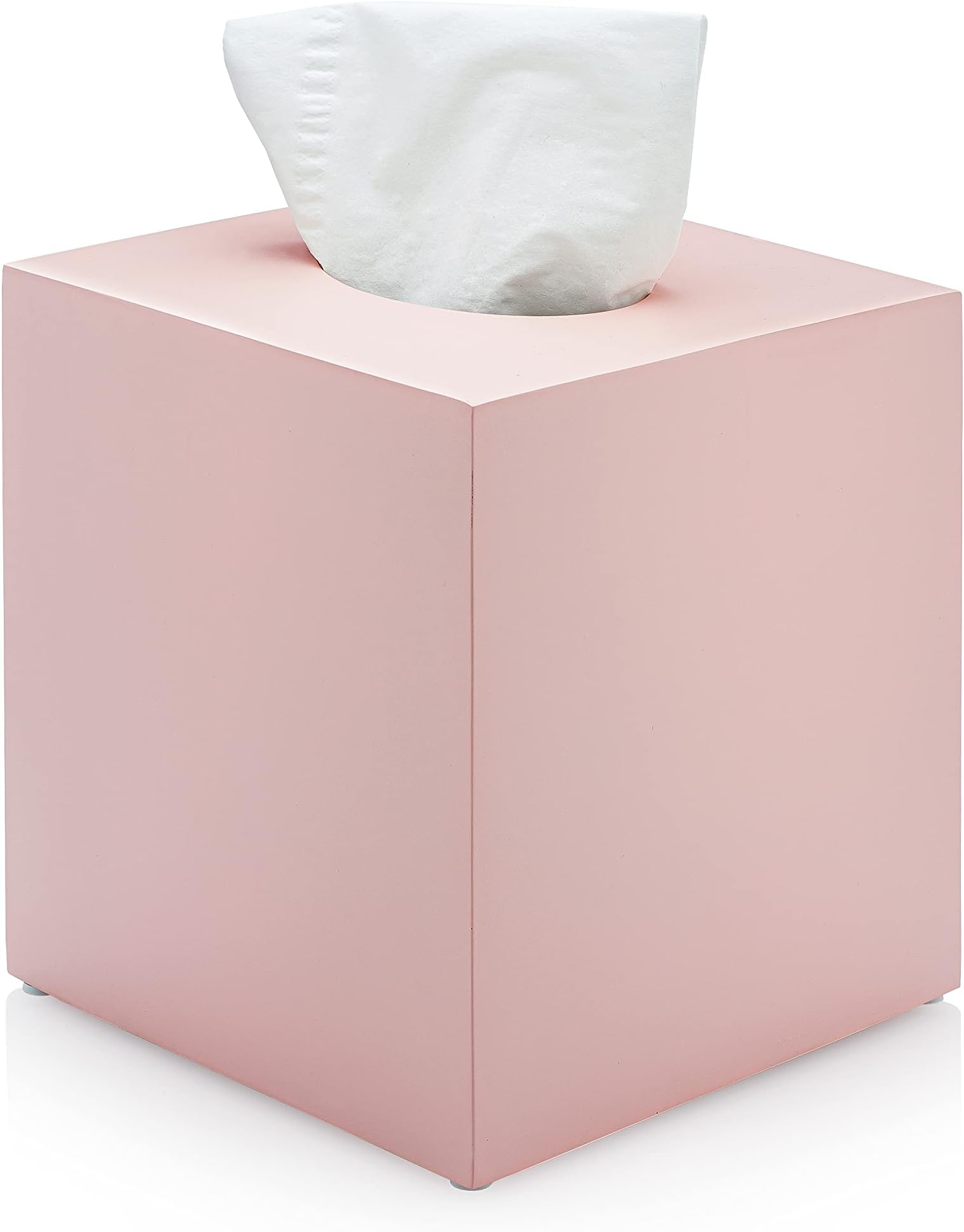Essentra Home Blush Pink Square Tissue Box Cover
