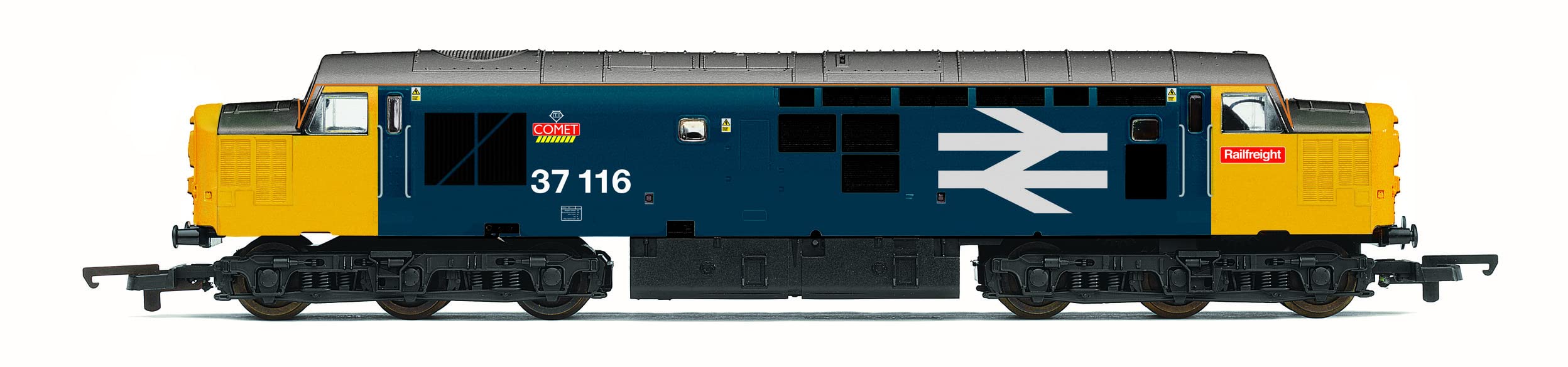 Diesel Train - R30185 RailRoad Plus BR, Class 37, Co-Co, 37116 'Comet'- Era 8 00 Gauge Locomotives for Train Set, Engine Models for Adults - 1:76 Scale Model Gift, Blue