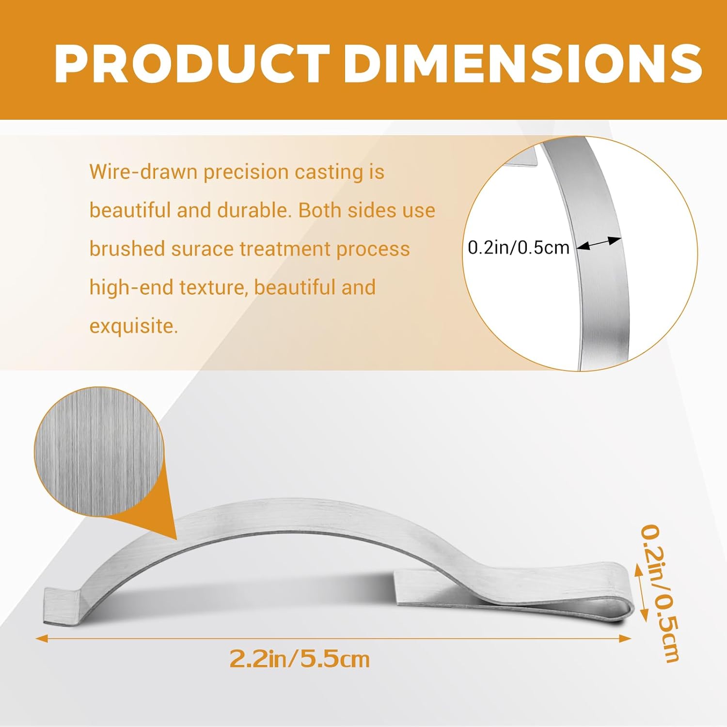 30Pcs Stainless Steel Window Screen Tension Spring Clips, Durable Screen Clips for Window Frames, Securely Hold Screens in Aluminum Channels (2.2" Long, 0.2" Wide)