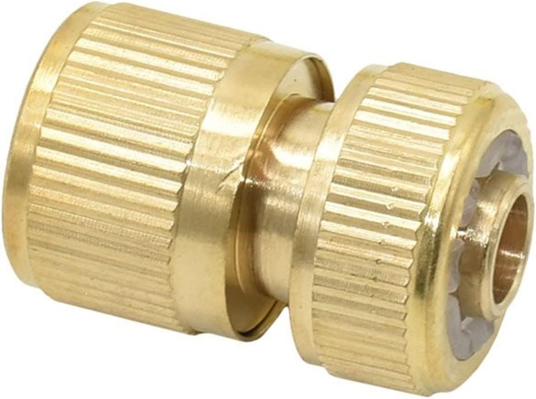 Utility Connector Adapter Hose Connector Adapter 1/2 inch Brass Hose Quick Connector Copper Connector Garden 16 Mm Hose Faucet Fittings Water Gun Fittings 8 Pieces/Yellow/1/2''