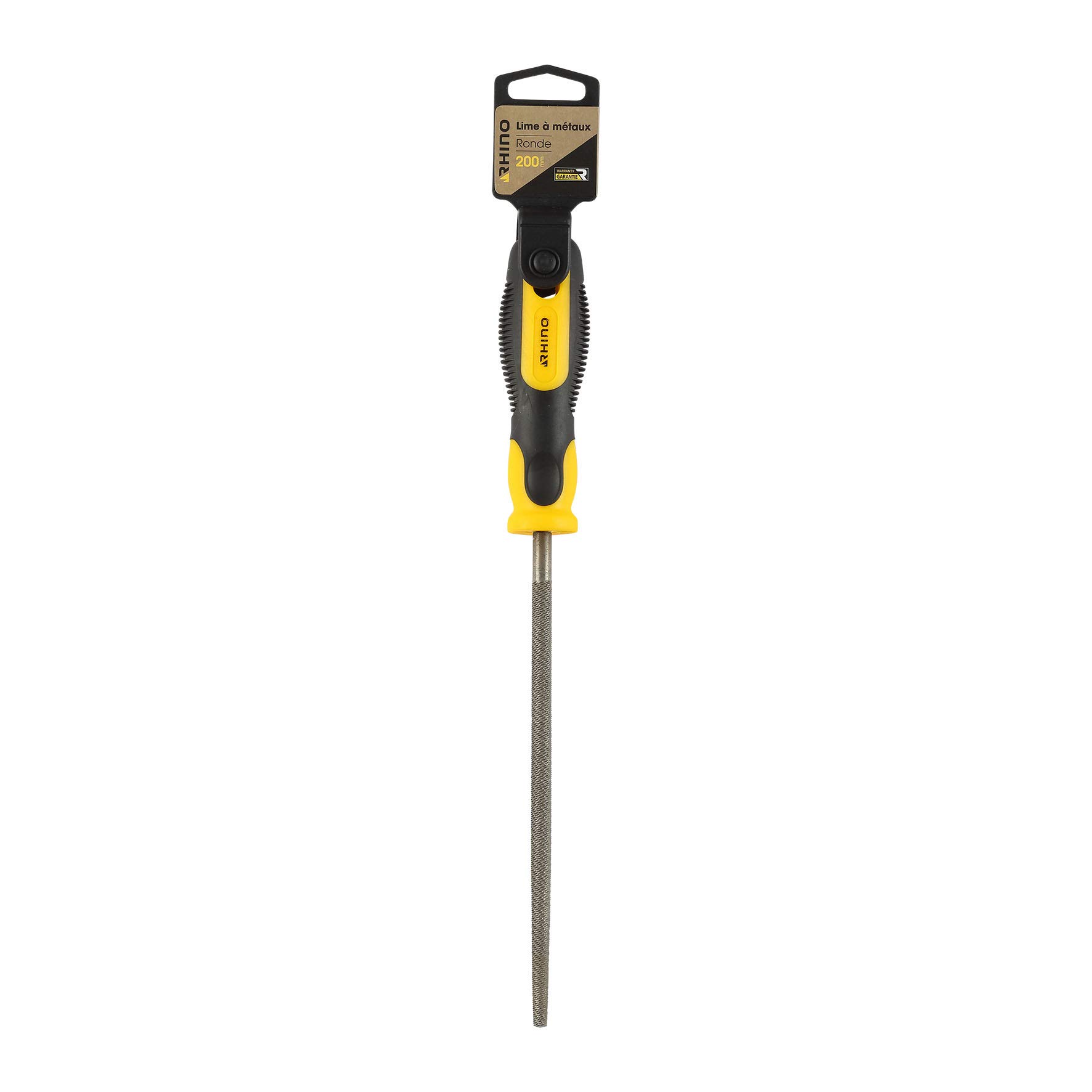 RHINO 35822 Metal File Round 200 mm Grater 200 mm Bi-Material Handle 5 Year Length All Finishing Works, NC, 200 mm