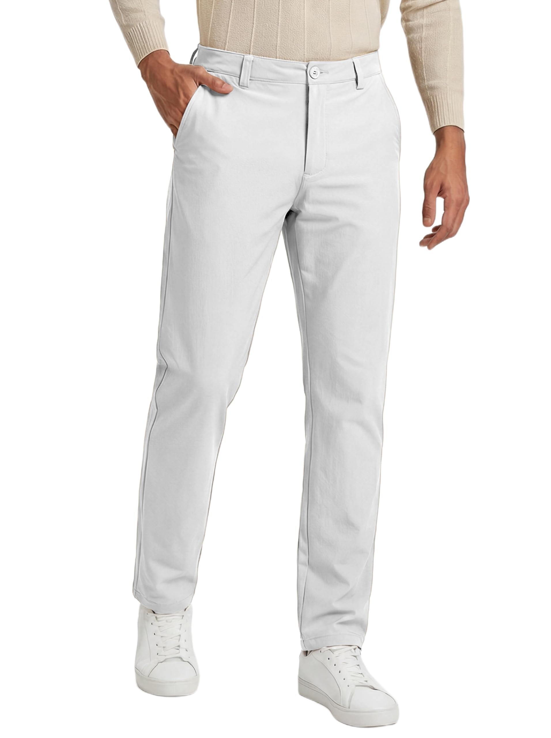 Mens Golf Pants Lightweight Quick Dry Hiking Pants 30"/32"/34" Stretch Breathable Work Pants Slacks Casual for Men