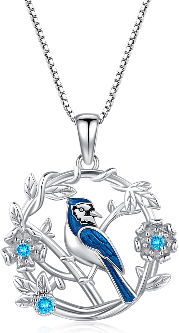 Blue Jay Necklace 925 Sterling Silver Bird Necklace Jamaica Ubuy