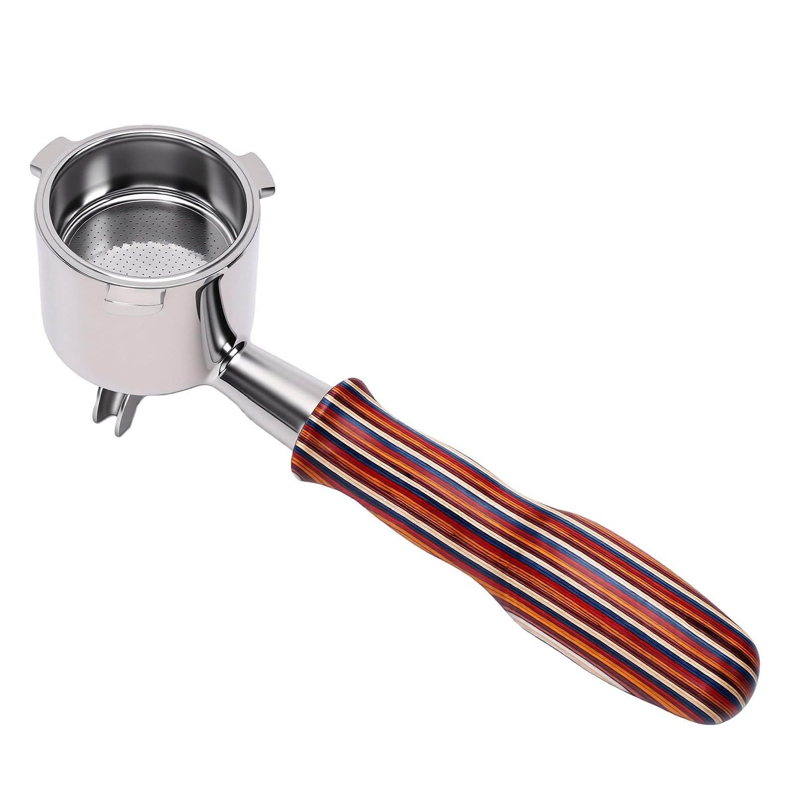 Sxhlseller Portafiltro de café con de Madera, 51MM a Prueba de óxido