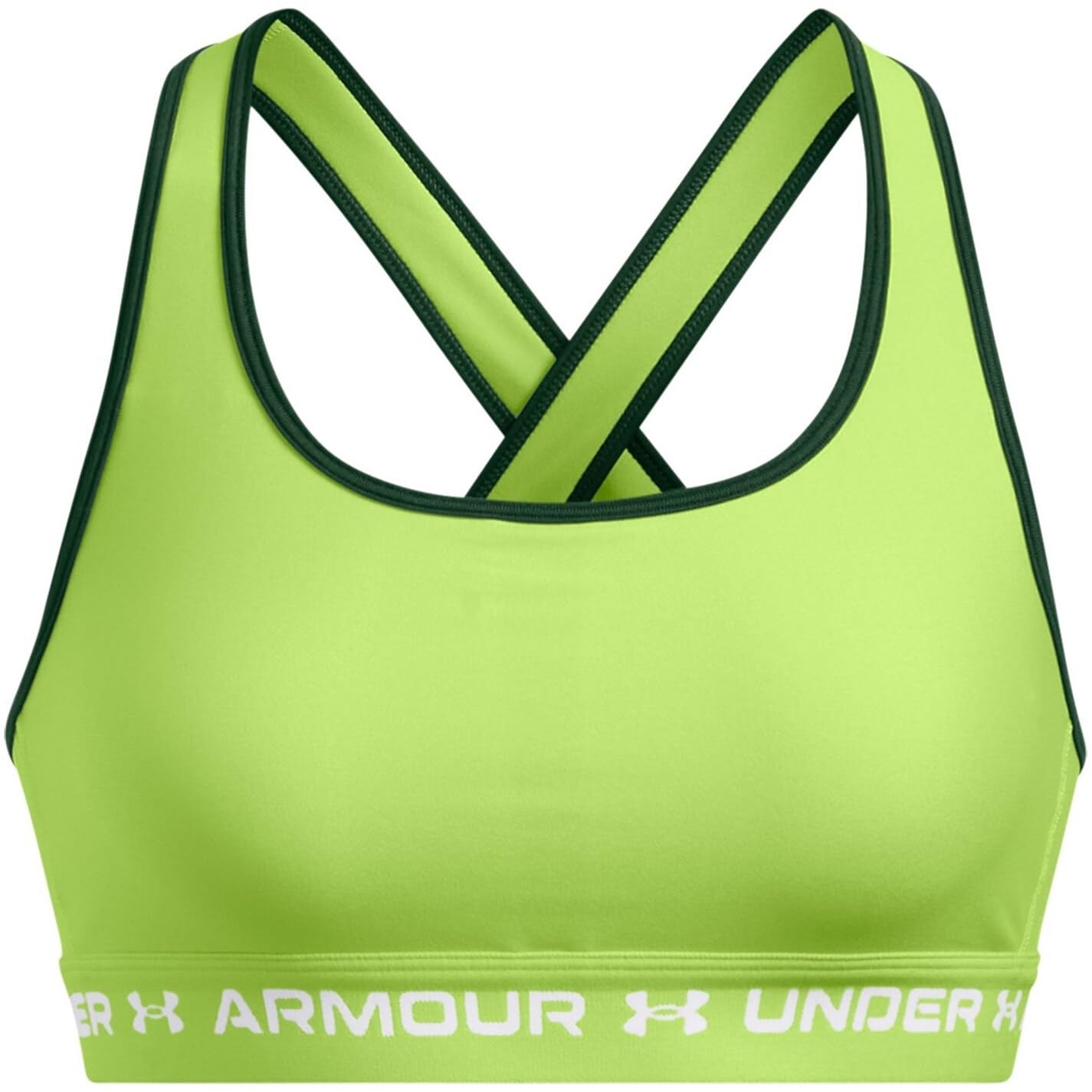 Under Armour Womens Crossback Medium Impact Sports Bra Green S