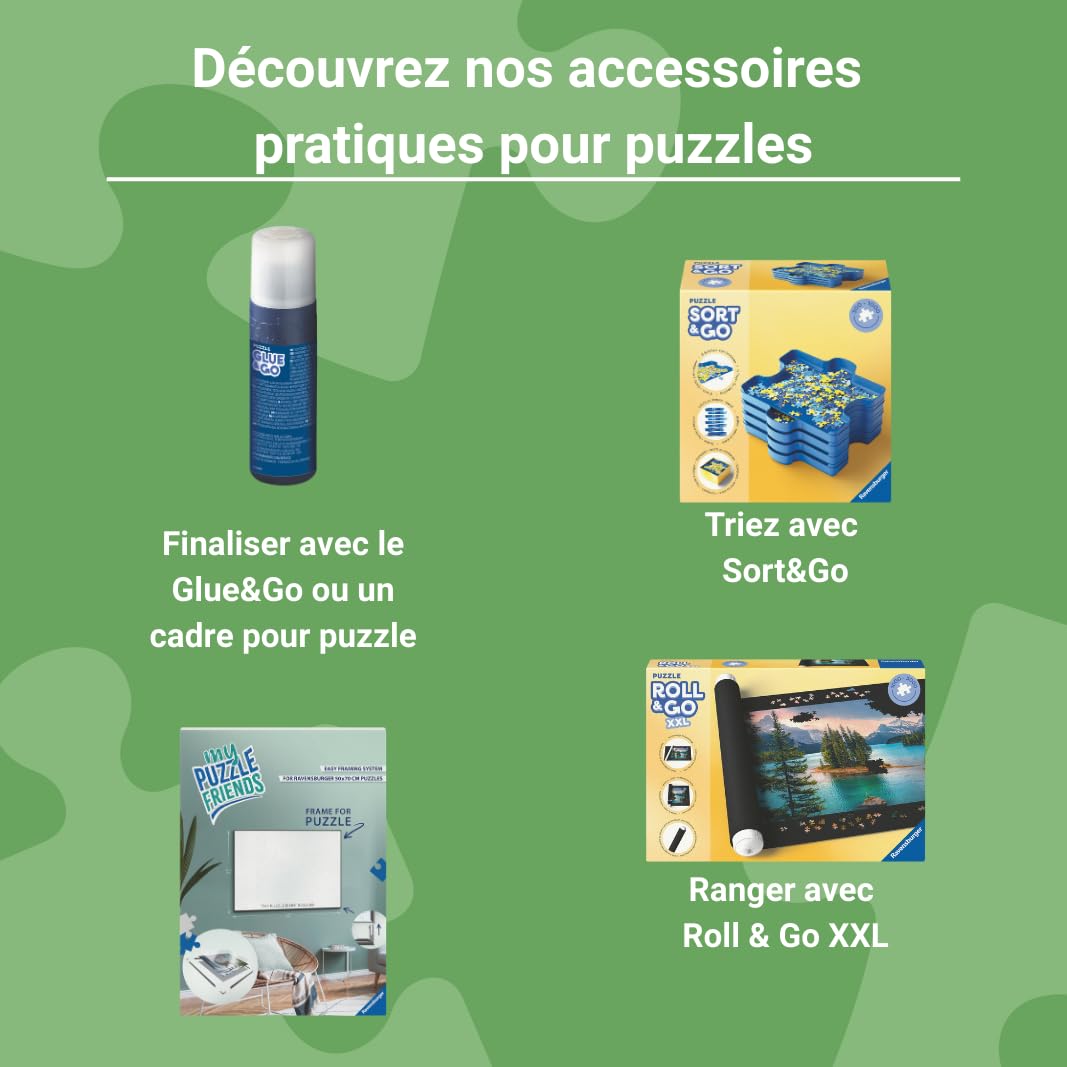 Ravensburger - Trieur de pièces de Puzzle - pour Puzzles de 1000 à 3000 pièces - Empilable - 6 bacs de tri en Plastique - 2001676
