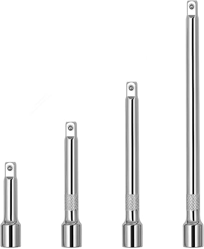 Juego de extensión de enchufe de 1/4 pulgadas, juego de 4 barras de extensión de un cuarto de pulgada de 2 pulgadas/1.969 in, 3 pulgadas/2.953 in, 4
