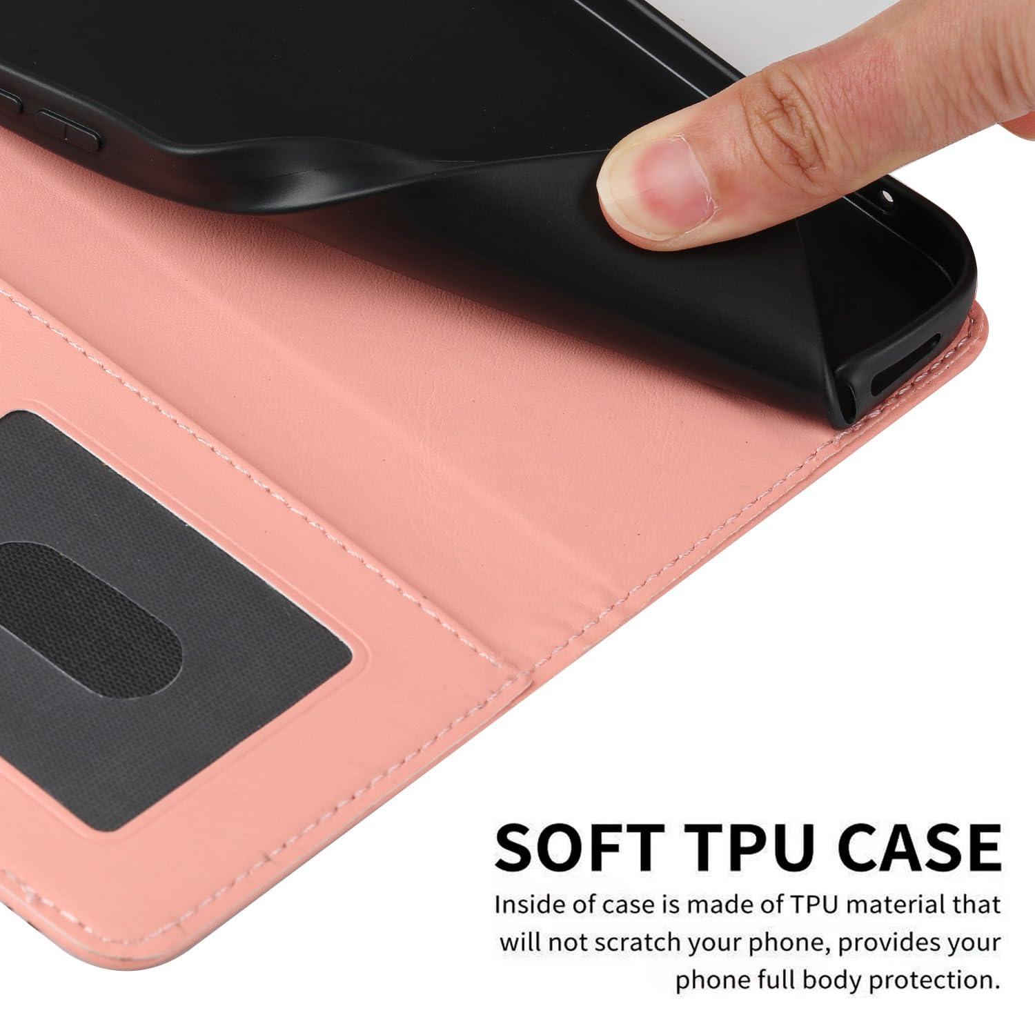 Cover Compatibile con Xiaomi Redmi 13 4G Custodia Pelle Portafoglio a Libro Animali Gatti Panda Disegni Slot Schede Magnetica Flip Case per Xiaomi Redmi 13 4G Rosa
