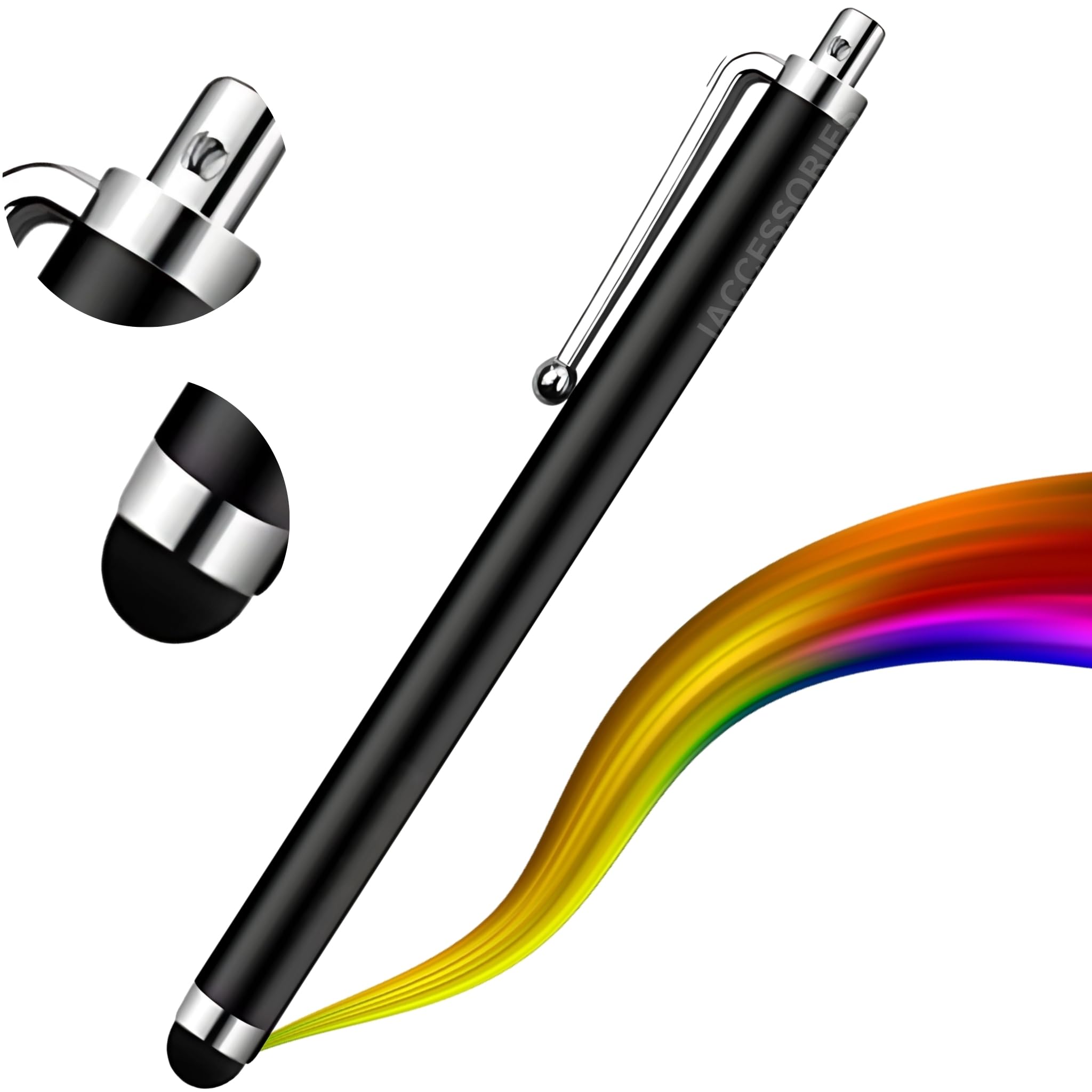 iAccessories Universal Capacitive Stylus Pen Compatible with All Touch Screens Devices Mobile Phones Android Tablet iOS Windows Smartphones - Black (B0DHDH5X3J) Amazon Price History, Amazon Price Tracker