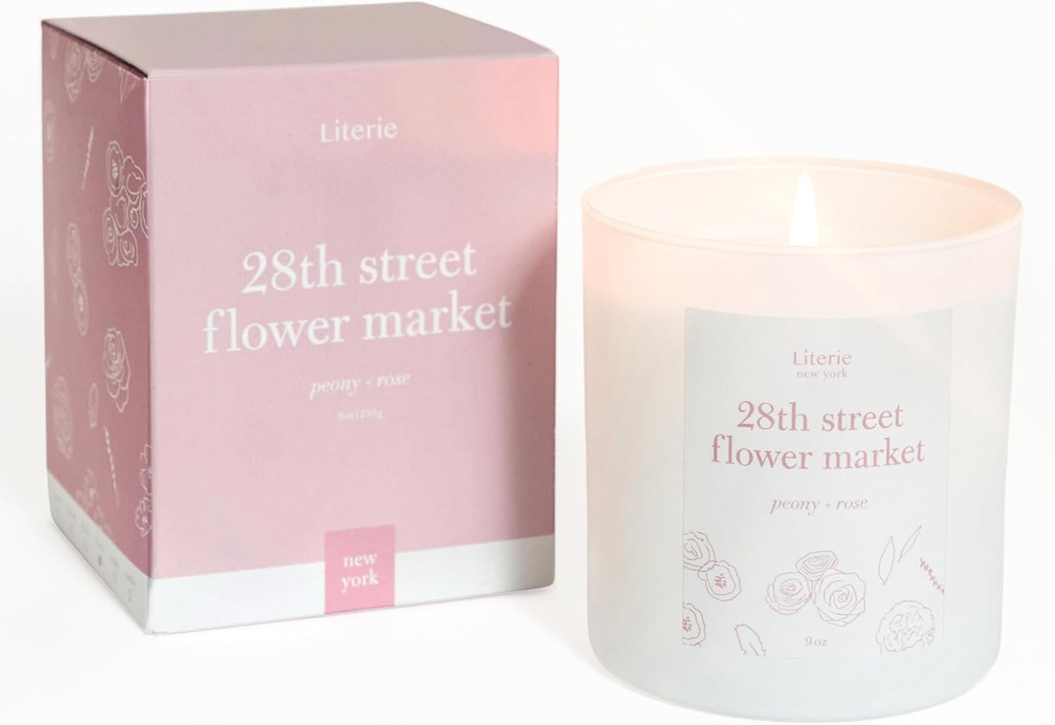 Rose & Peony Scented Candle