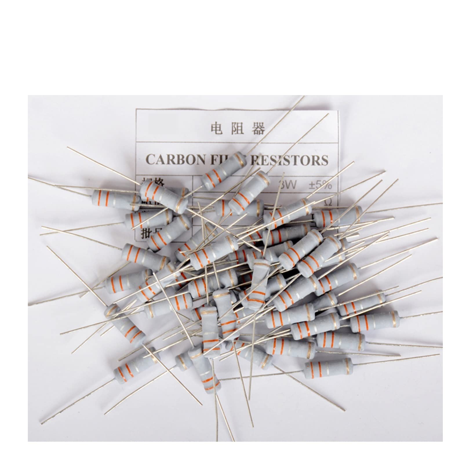 20 resistencias de película de Carbono de 3 W, 5% (Size : 1 UK)