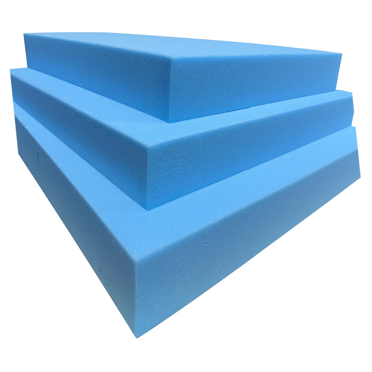 Brillars High Density Blue Upholstery Foam Cut to Size – Cushion Padding for Garden Bench, Dog Bed, Sofa, Chair, Caravan, Campervan & Furniture Replacement (Made to Order) (5.0 Inches, 15 x 15)