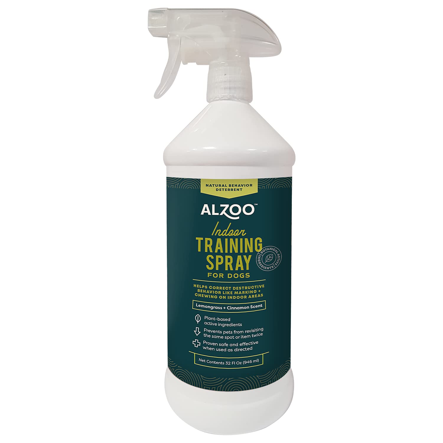 ALZOO Indoor Training Spray for Dogs, Helps Correct Destructive Behavior Like Marking & Chewing On Indoor Areas, 100% Plant-Based Active Ingredients,