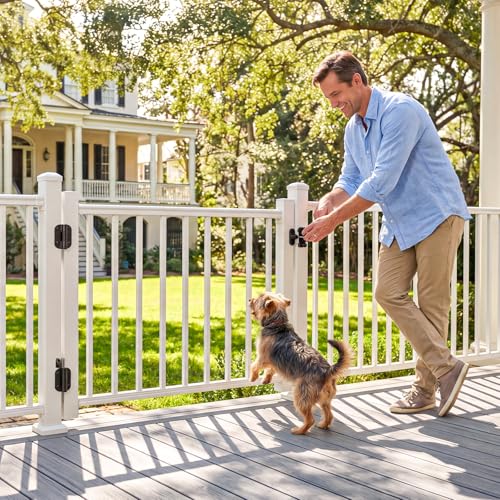 Image of Egadis 36 inch. H x 4 ft. W Aluminum Deck Gate Kit, White