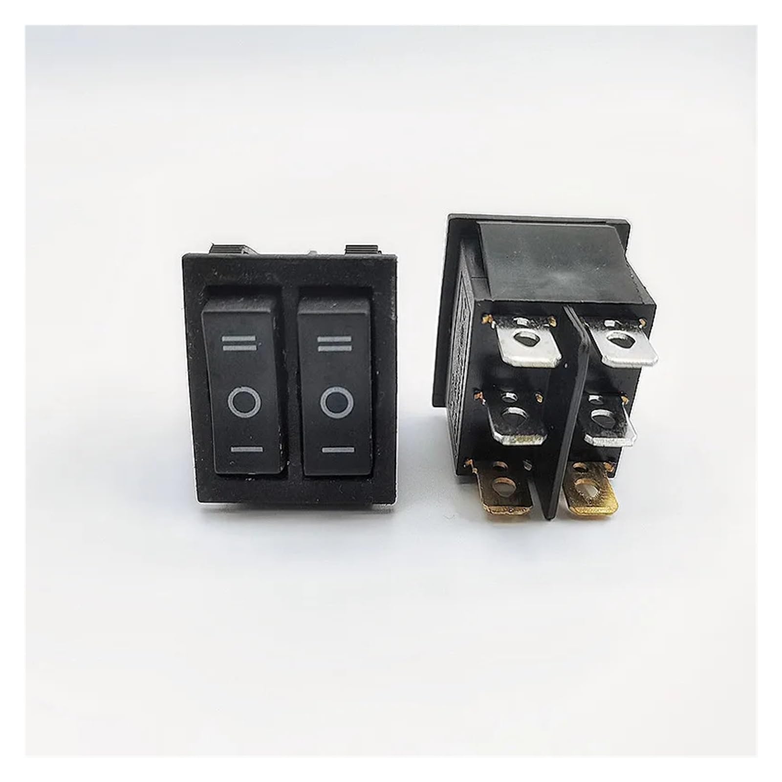 IDGTTLDF 1PCS KCD8 6PIN black 16A 250V 20A 125V Double Light Switch Rocker Switch ON-OFF-ON KCD6