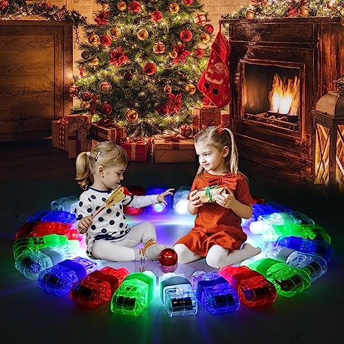 60Pcs LED Finger Lights Mini Finger Flashlights for Kids Glow, Novelty Toys Party Favors for Birthday Christmas Halloween, Party Supplies for Parties Cheering Novelty Toys Gift for Kids, Adult3