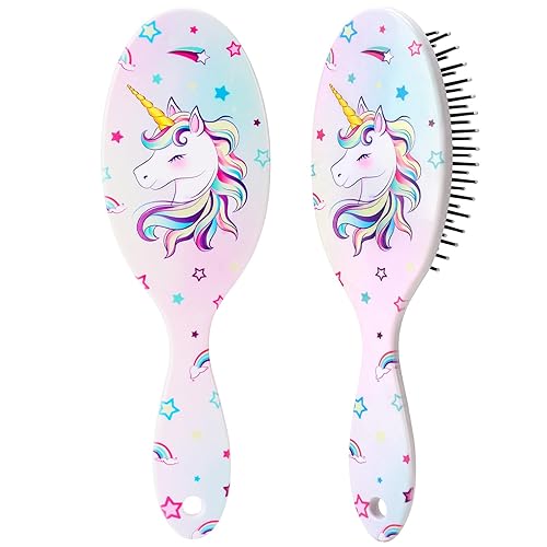 Cepillo de pelo de unicornio para niños pequeños, cepillo de cabello seco y húmedo para todo tipo de cabello, cepillos de pelo para niñas y niños,