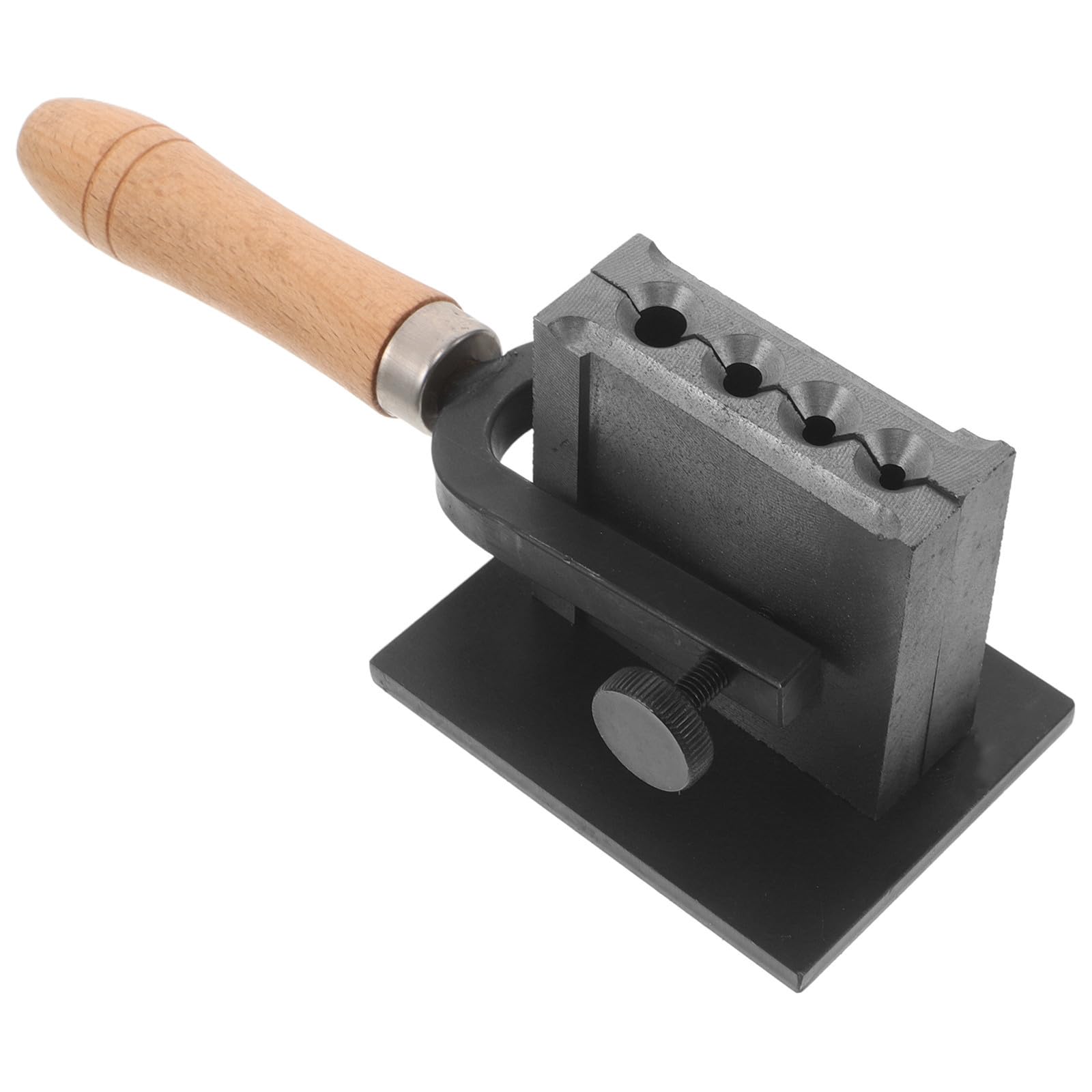 NUOBESTY Stampo Reversibile con Manico in Legno per Lavorazione Metalli