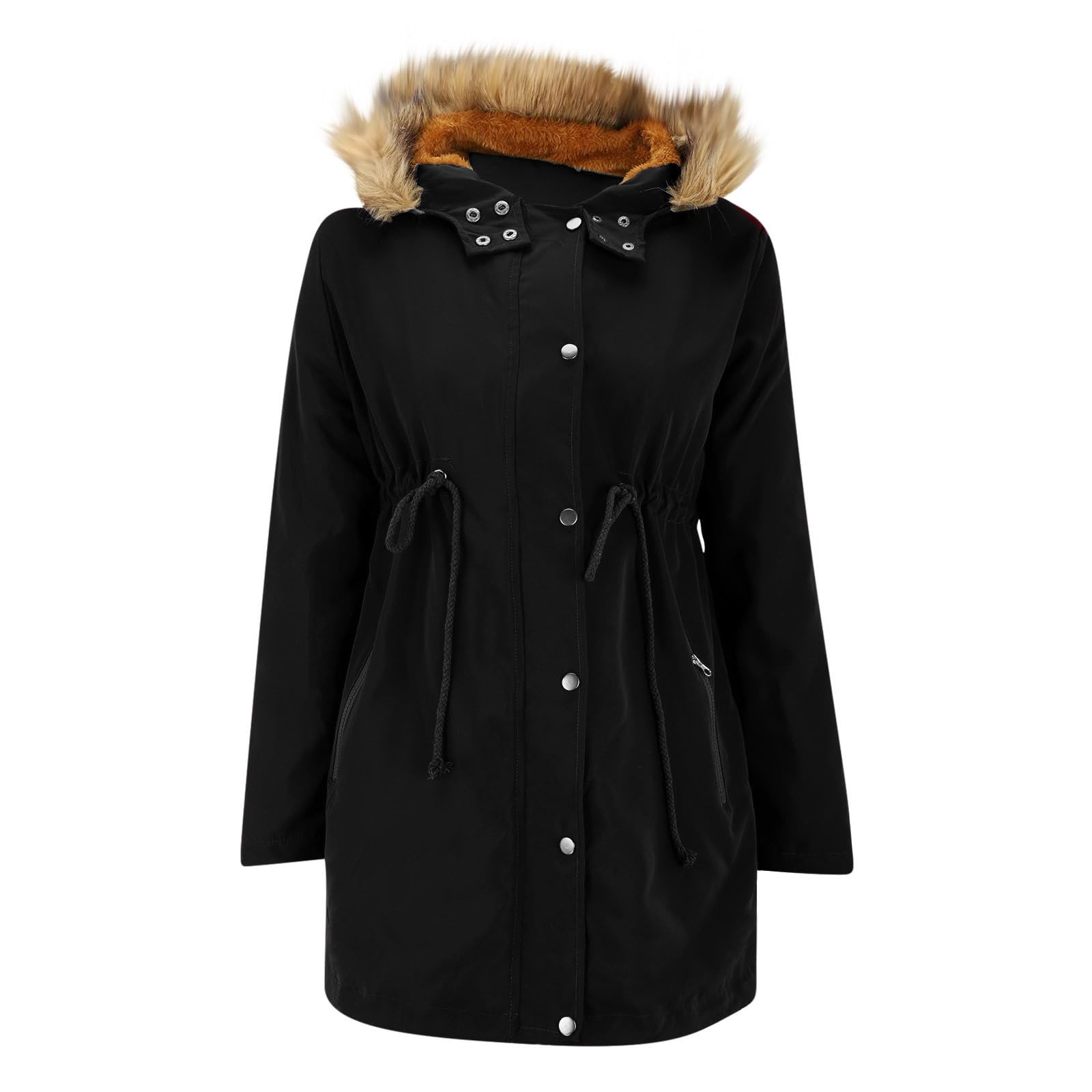 NSICBMNO Umstandsjacken für Damen, Babytragejacke, 3-in-1-Fleece, Reißverschluss, Känguru, Umstands-Kapuzenpullover, warme Winterjacken, Fleece-gefütterter Mantel, Schwangerschaftsjacke, Winterparka