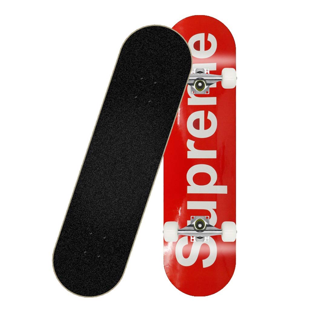 Skateboard 8 Layers Decks 31"x8" Pro Complete Skate Board Maple Wood Mini Cruiser Longboards for Teens Adults Beginners Girls Boys Kids