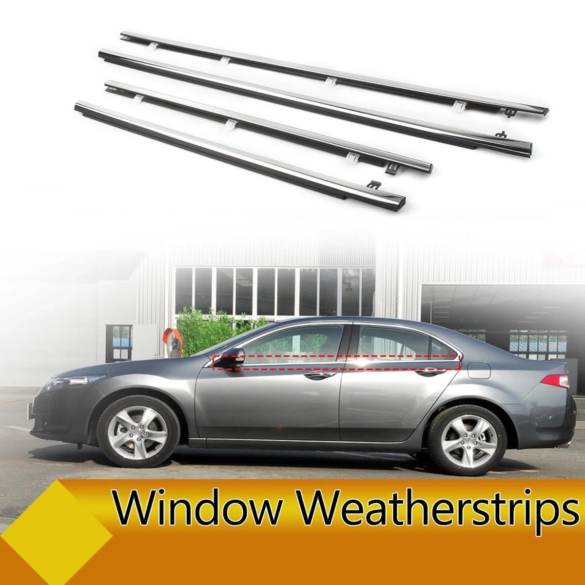 Striscia Tenuta Portiera 4 Pezzi Guarnizione In Gomma Finestrini Esterni Modanatura Porta Modanatura Cintura Finestrino Per Spirior Per Accord Per Acura TSX 2009-2014 Guarnizioni