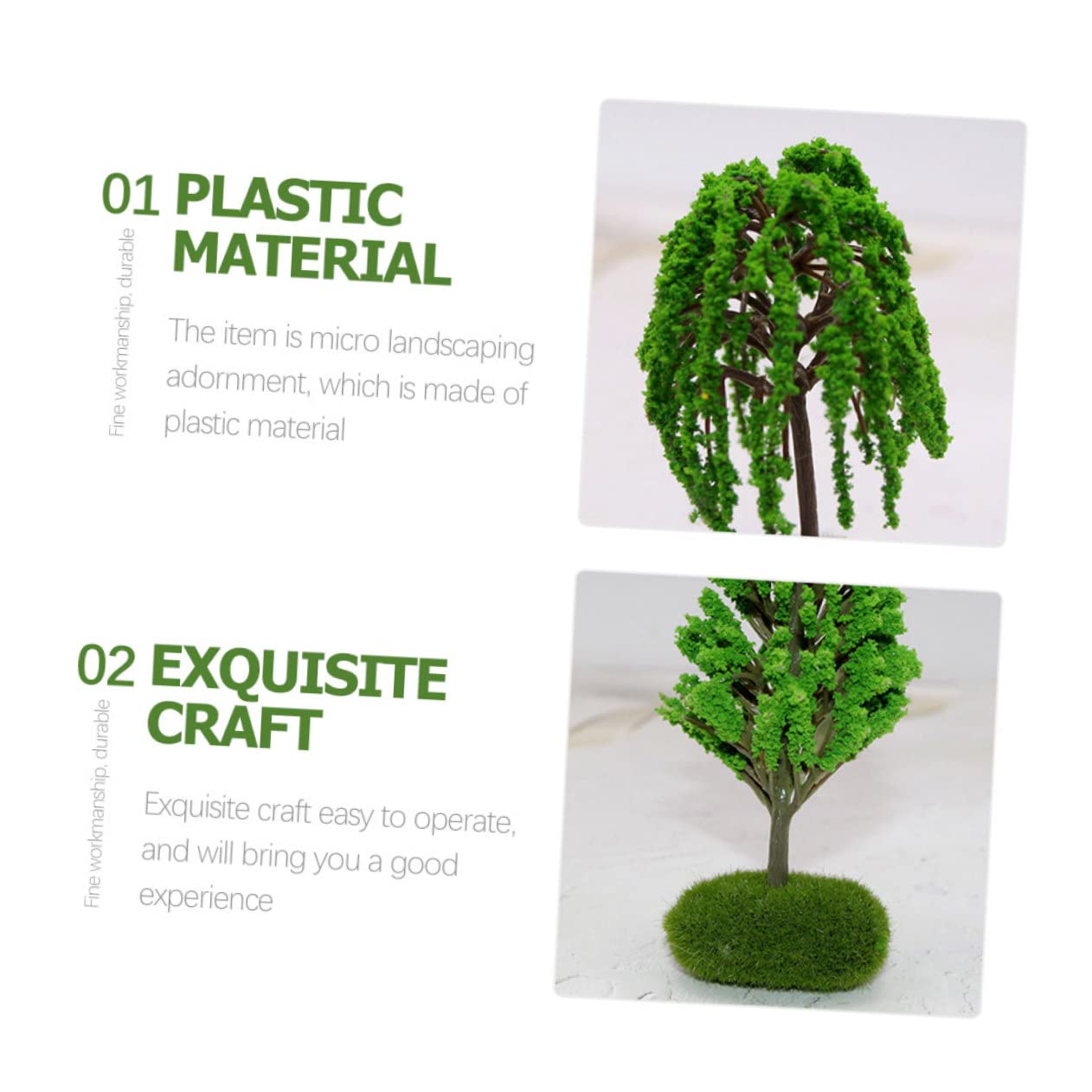 STOBOK 18piezas Mini Árboles Escénicos De Paisaje Mini Árboles Simulados para Decoración De Modelos y Paisajes Materiales para Miniaturas