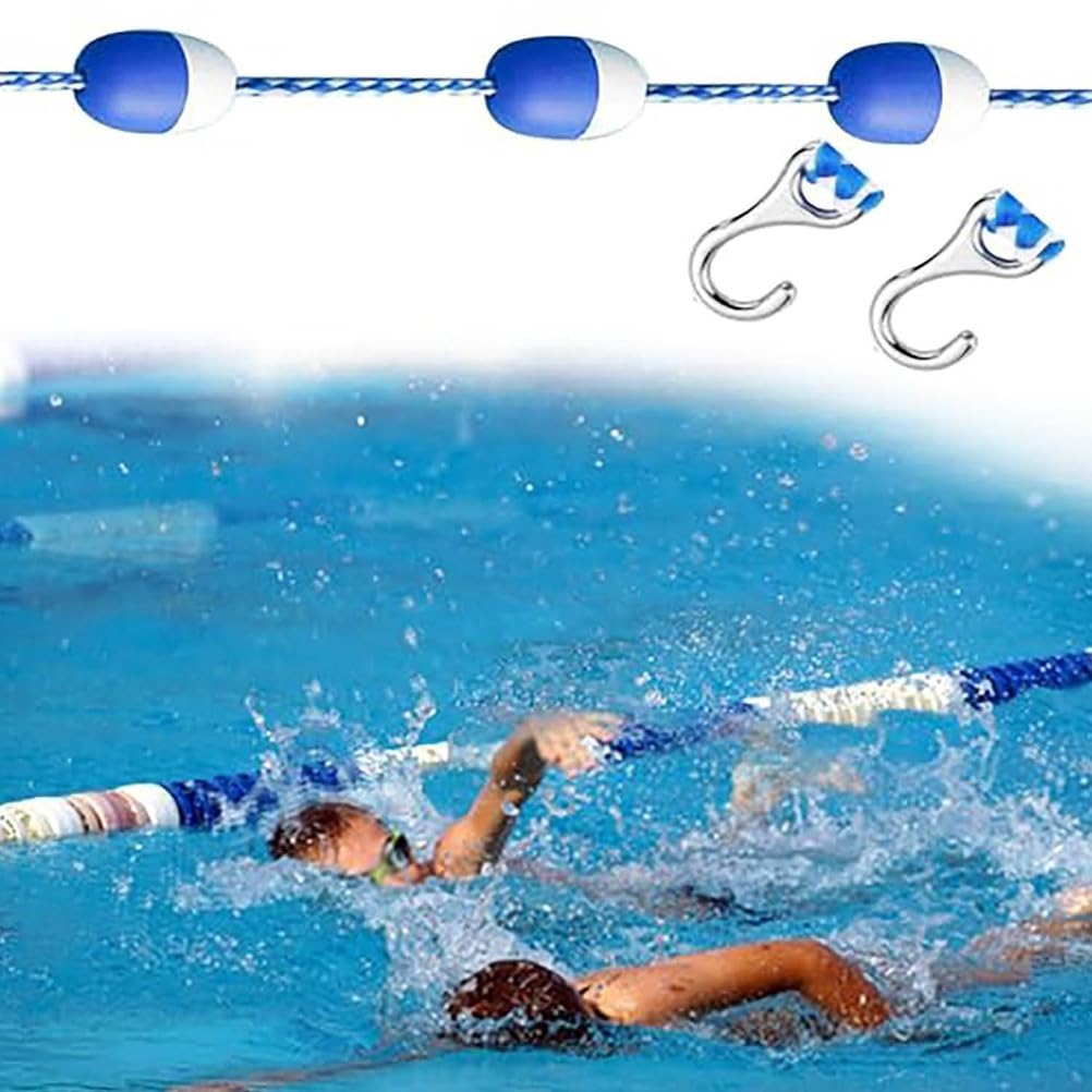 Professionelle Trennleine for Schwimmbahnen,Sicherheitsseil for Schwimmbäder mit Haken,hohe Sichtbarkeit,zur Sicherheitstrennung von Schwimmbädern,52Foot/15.9m Long