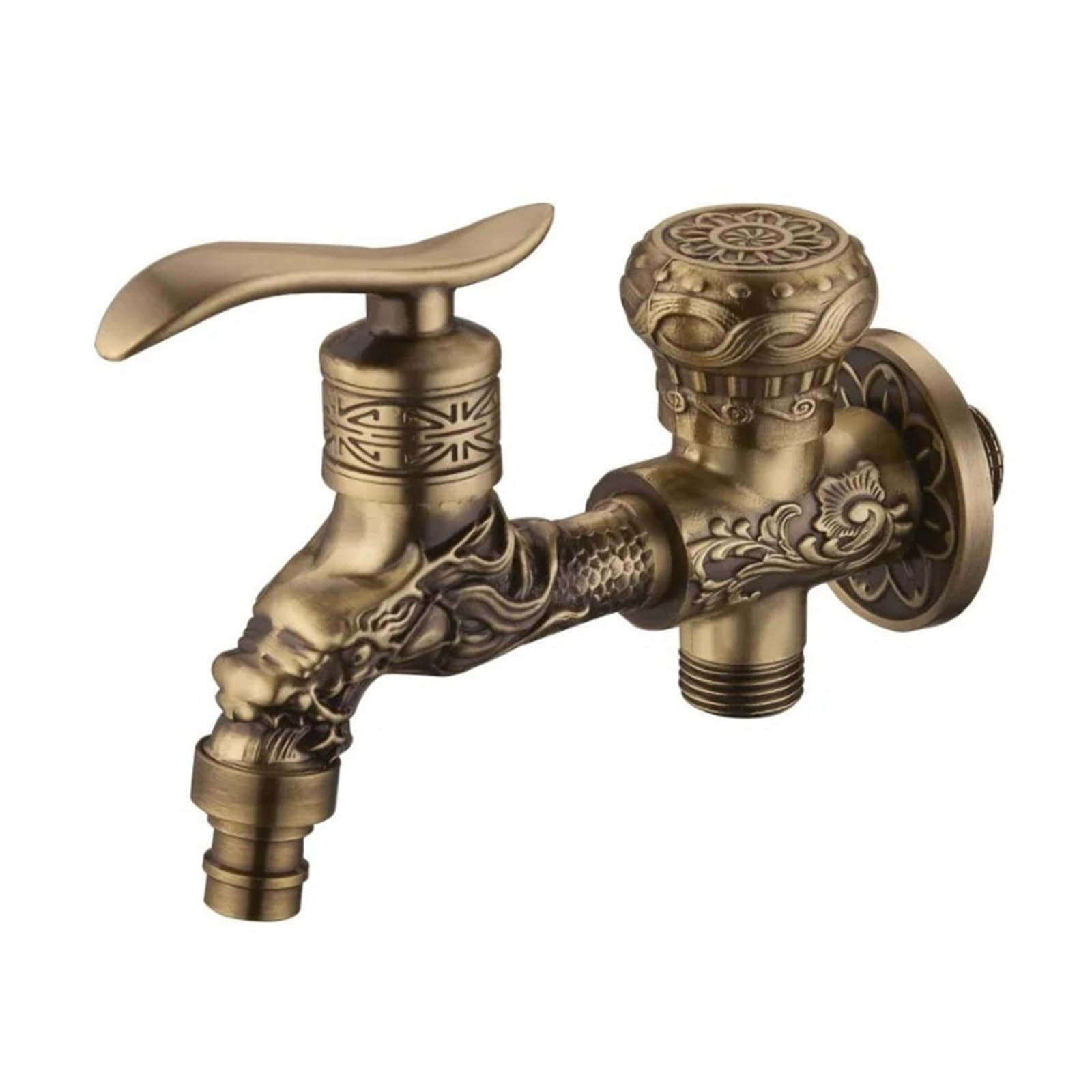Robinet de jardin suspendu double usage en laiton fini les fuites de machine