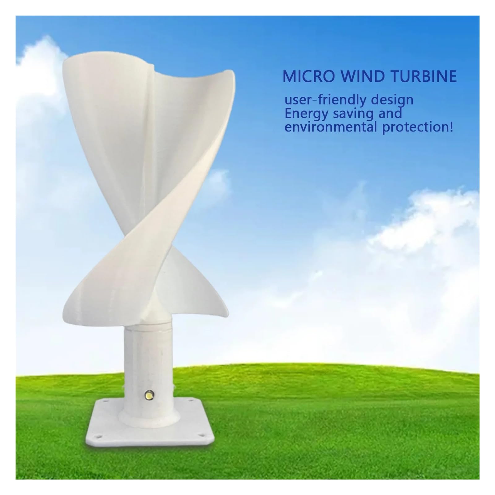 Turbina eolica Modello 20w Micro turbina eolica con generatore Eolico Verticale Leggero a LED for l'educazione energetica Gratuita per l'esperimento sulla Generazione di energia fis
