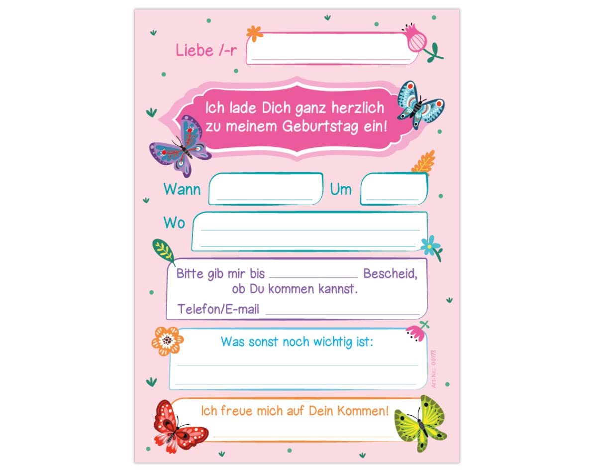 Carte Invitation Anniversaire Fille Noeuds Roses - Anniversaire