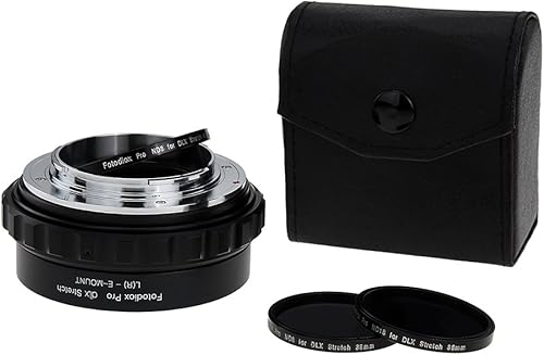 Miniatura 2 de Fotodiox DLX Stretch Lens Mount Adapter - Leica R SLR Lens a Sony Alpha E-Mount - Cuerpo de cámara sin espejo con enfoque macro helicoide y filtros