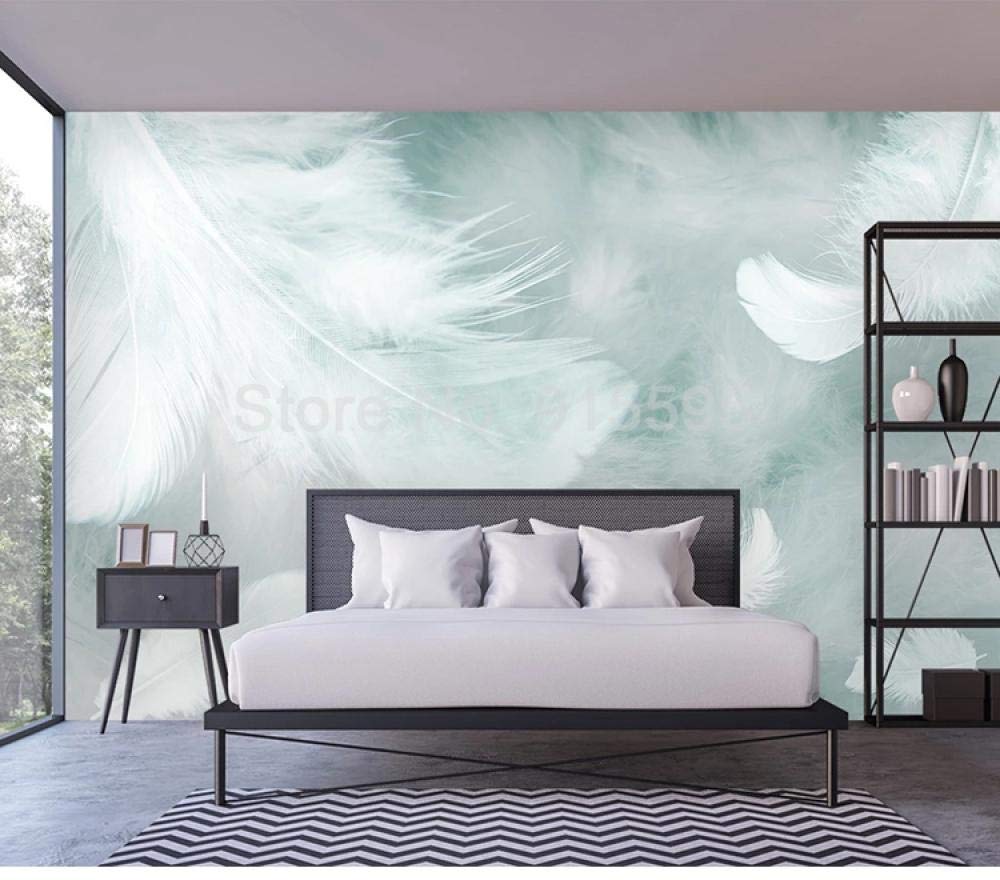Papier peint plume aquarelle pour créer une ambiance sereine dans votre chambre
