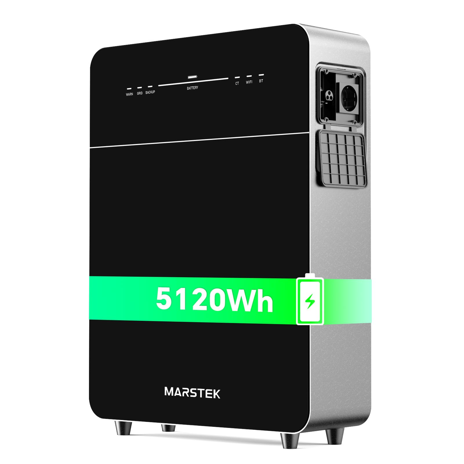 Marstek Venus E 3.0 Balkonkraftwerk mit Speicher: 5,12kWh LFP Solar Speicher für Balkonkraftwerk, AC-gekoppeltes Energiespeichersystem, 2500W PV Eingang/Ausgang, Erweiterbar bis 15,36 kWh, Plug&Play