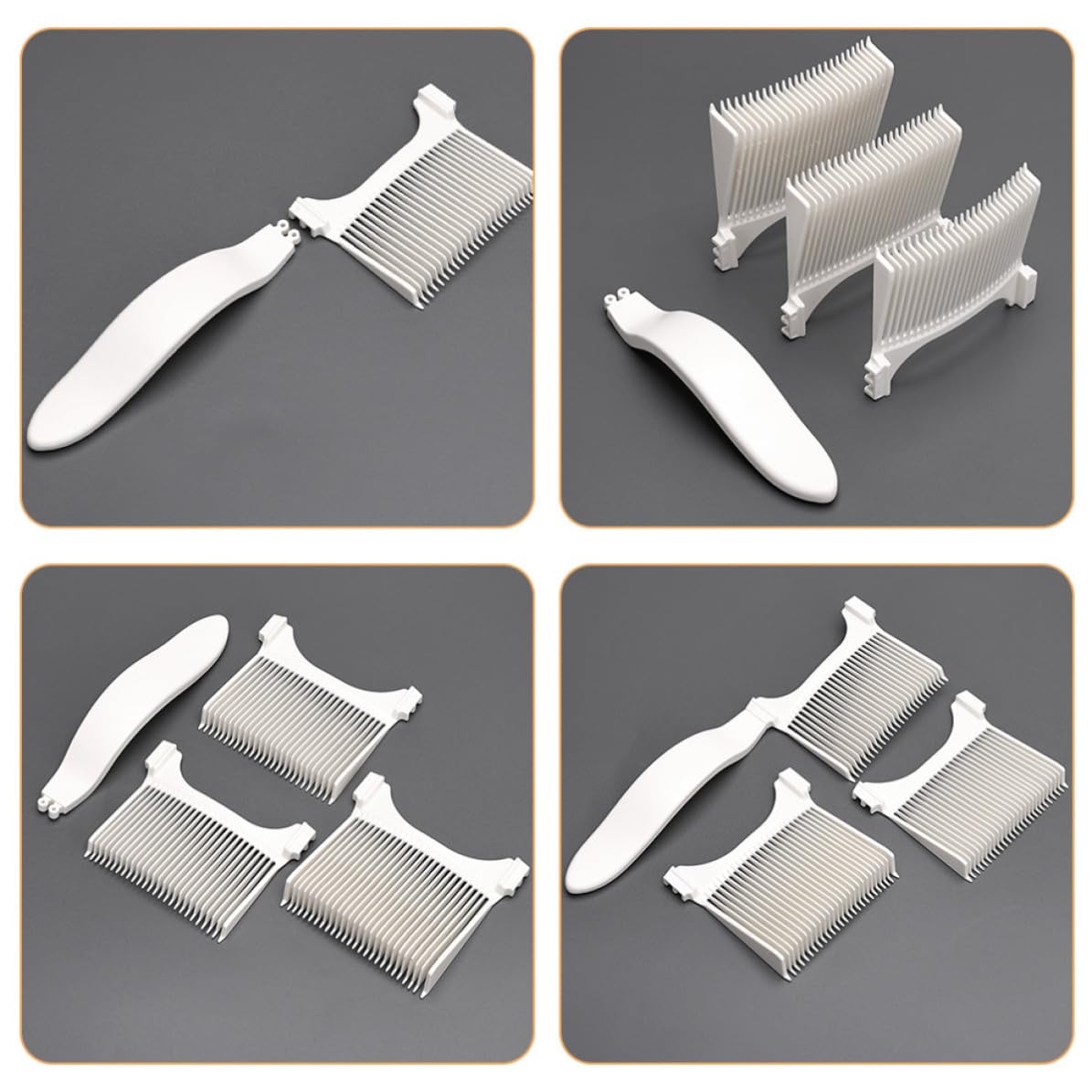 Juego de Peines Curvos para Cortar el Cabello, Herramienta de Corte Posicionador para Peluquería Masculina y Uso Doméstico, Diseño Ergonómico para Cortes Precisos y Estilización