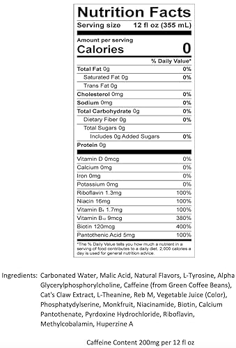 Miniatura 2 de Final Form Energy Bebida KETO, impulso de energía natural, sin azúcar, cero calorías, mezcla nootrópica de fruta de monje Reb M, L-teanina, sin