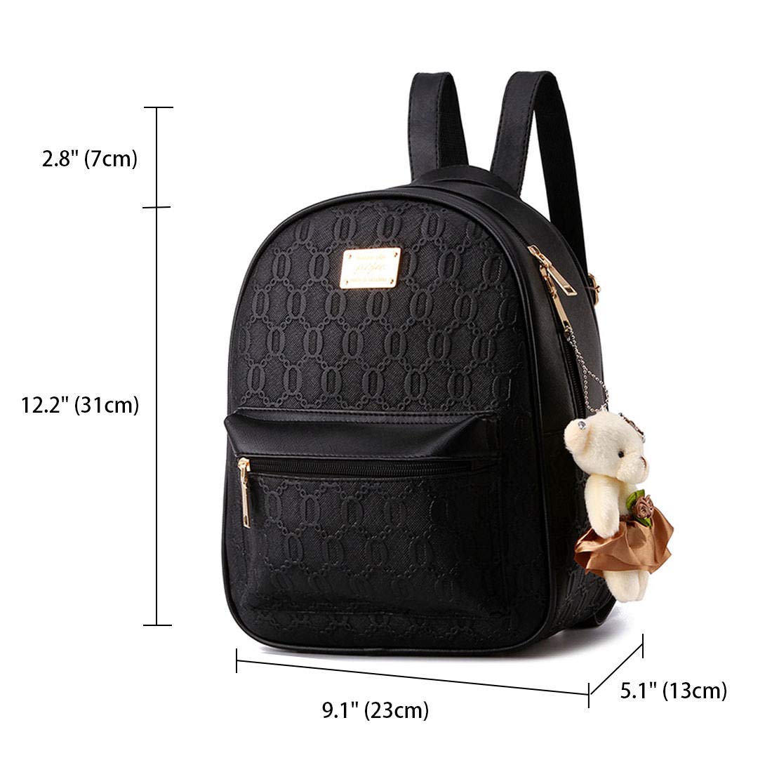 AINUOEY Donna Borse a Zaino Borsa a Zainetto Elegante Tracolla Zaini Firmate Marca Zainetti Antifurto PU pelle 76603 1 pz