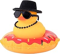Vista 8 de wonuu Adornos de Pato de Goma para Automóvil, Adornos de Tablero de Automóvil, Adornos de Tablero de Automóvil Bonitos con Sombrero de Vaquero