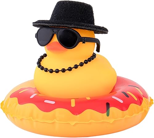 Miniatura 8 de wonuu Adornos de Pato de Goma para Automóvil, Adornos de Tablero de Automóvil, Adornos de Tablero de Automóvil Bonitos con Sombrero de Vaquero